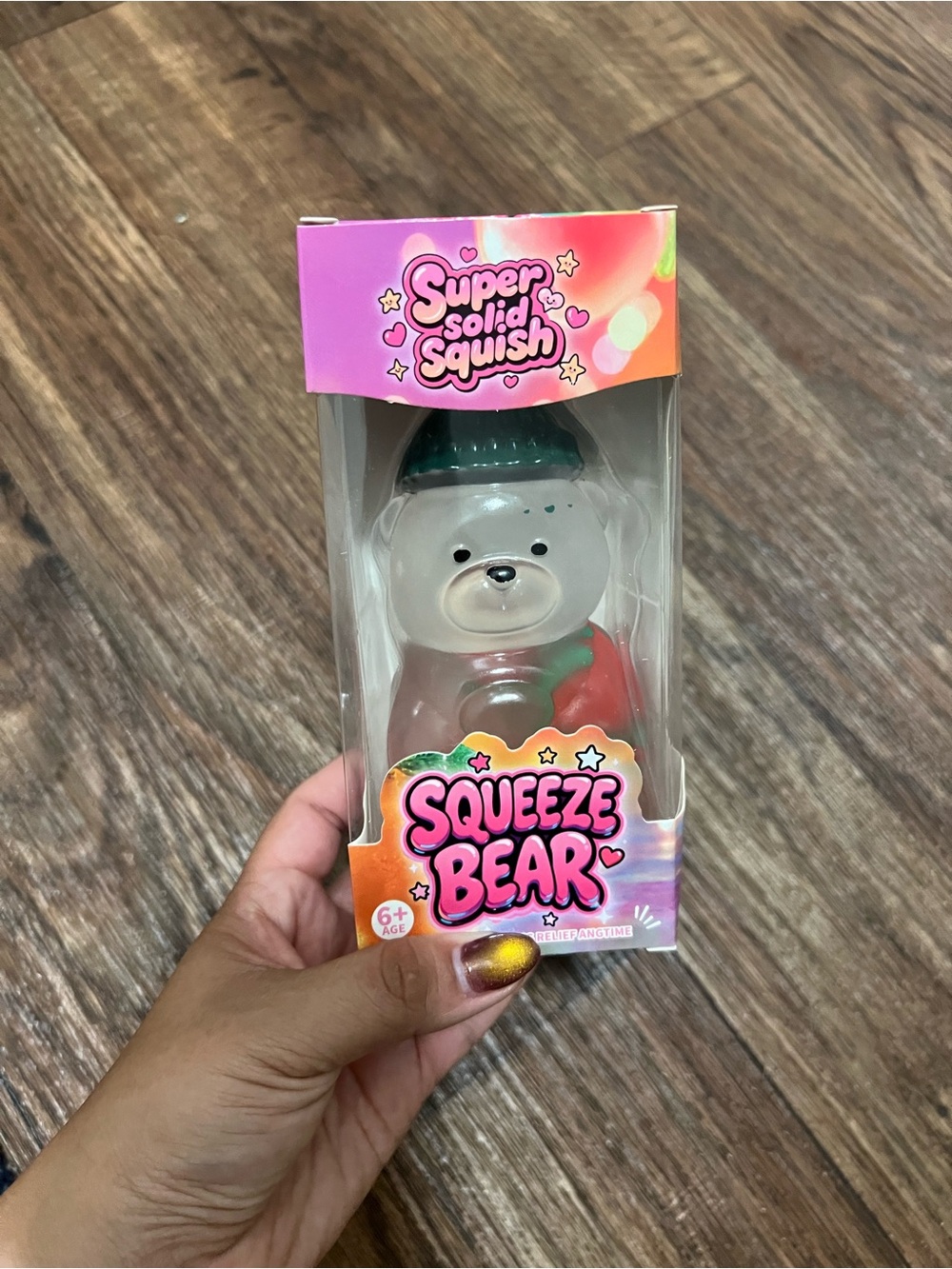 🍉 Squeeze Bear Squishy – Watermelon Filling